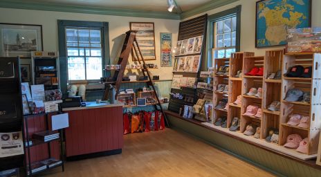 Interior of Toronto Railway Museum Store with souvenirs