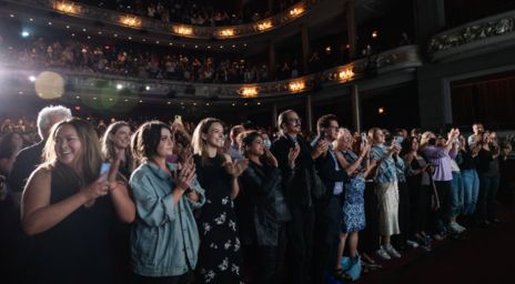 Audience in standing ovation at Toronto International Film Festival film screening